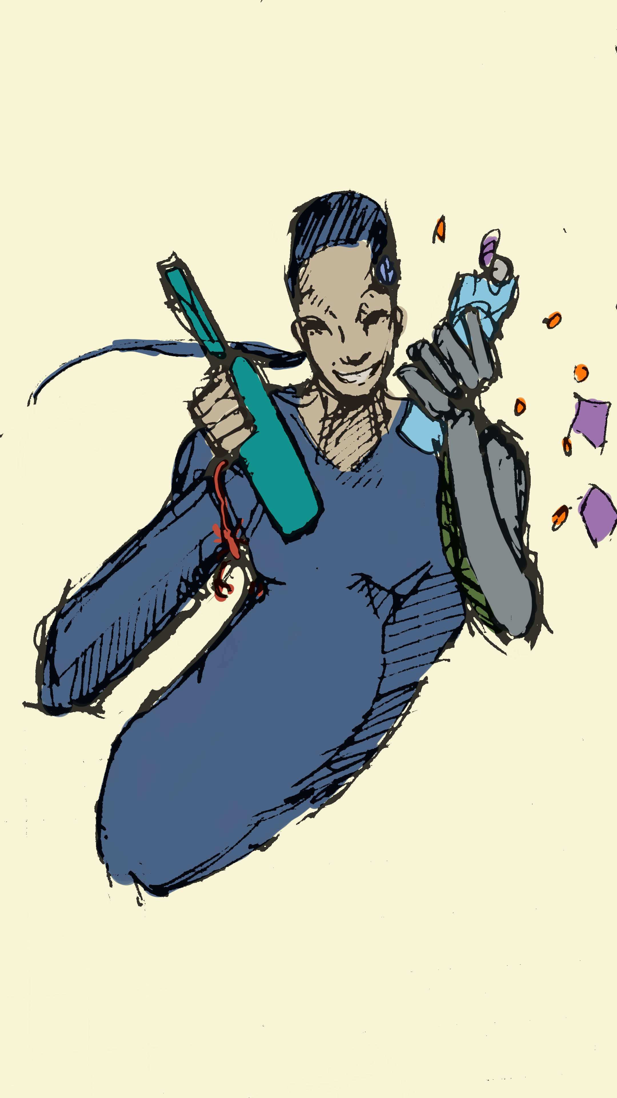 Maya's birthday gifts spill from her hands: A bottle of booze, some chemicals, a dead bug, and a confetti of pills.